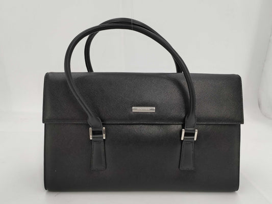 BURBERRY Handbag Leather Black