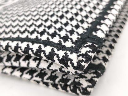 Dior Christian Dior Book Tote Medium Canvas Black Houndstooth Tote Bag