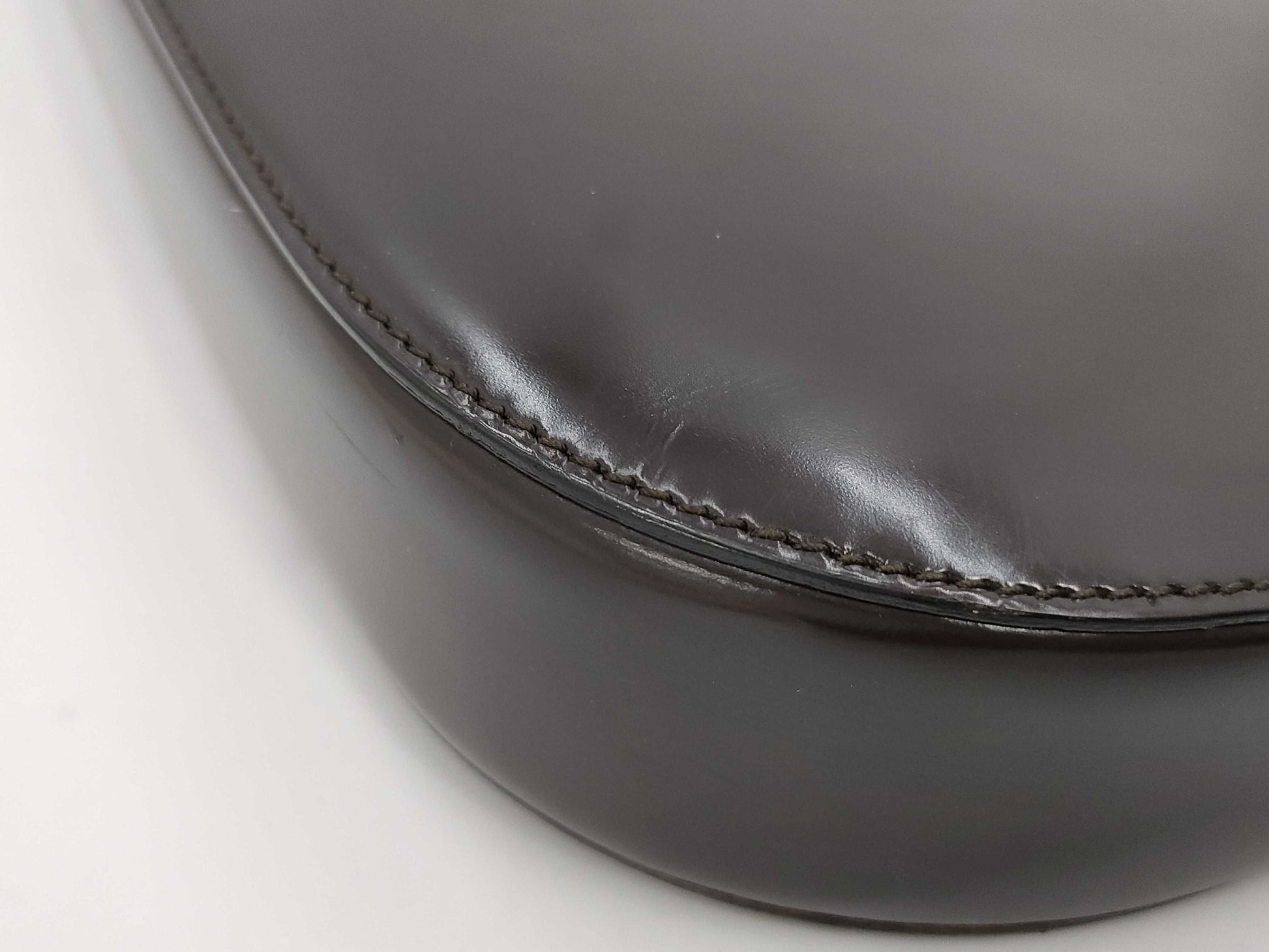 GUCCI One-Shoulder Leather Shoulder Bag, Dark Brown, 001-3193