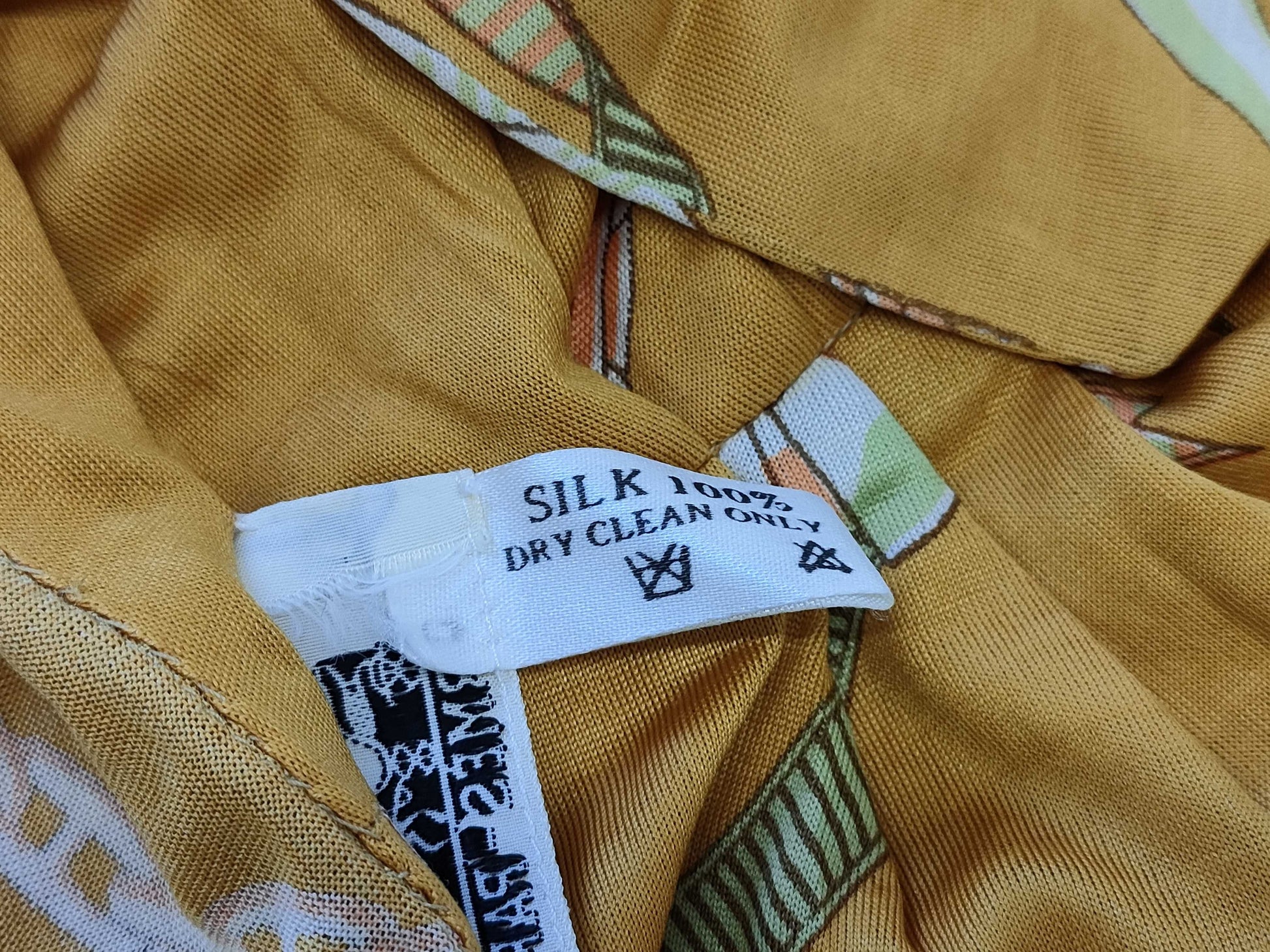 HERMES Long Silk Cardigan, Orange, Size 38