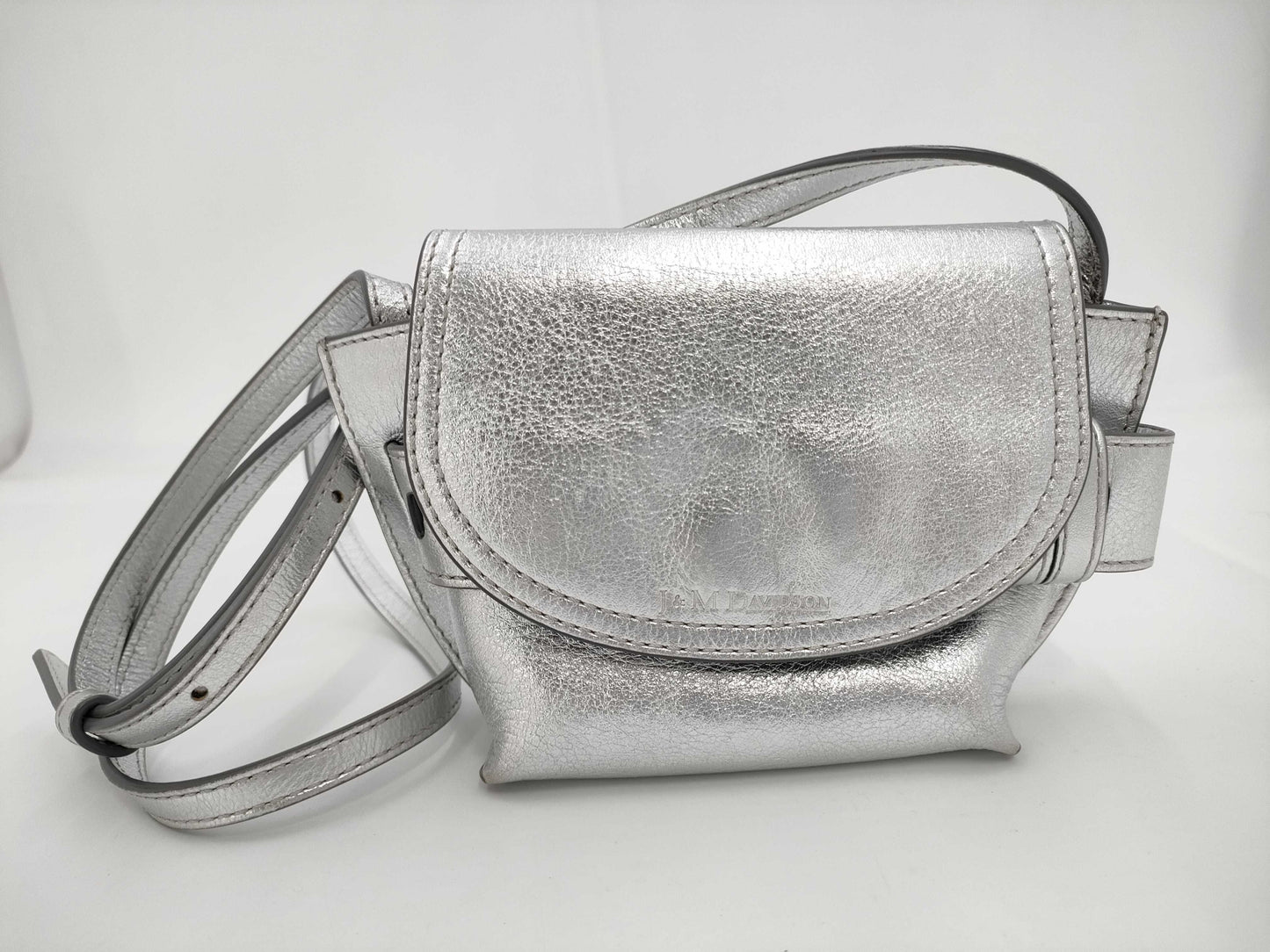 JM DAVIDSON Mini Shoulder Bag Silver Shoulder Bag