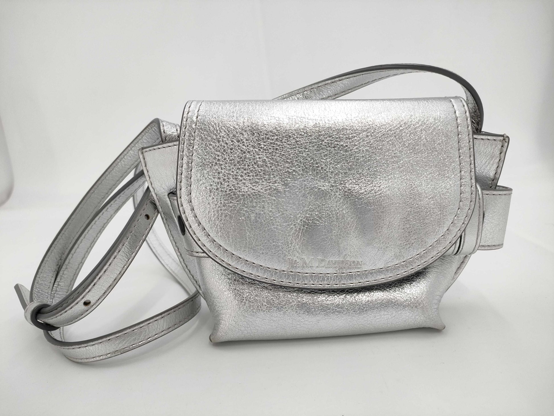 JM DAVIDSON Mini Shoulder Bag Silver Shoulder Bag