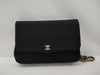 CHANEL Black Cotton Shoulder Bag