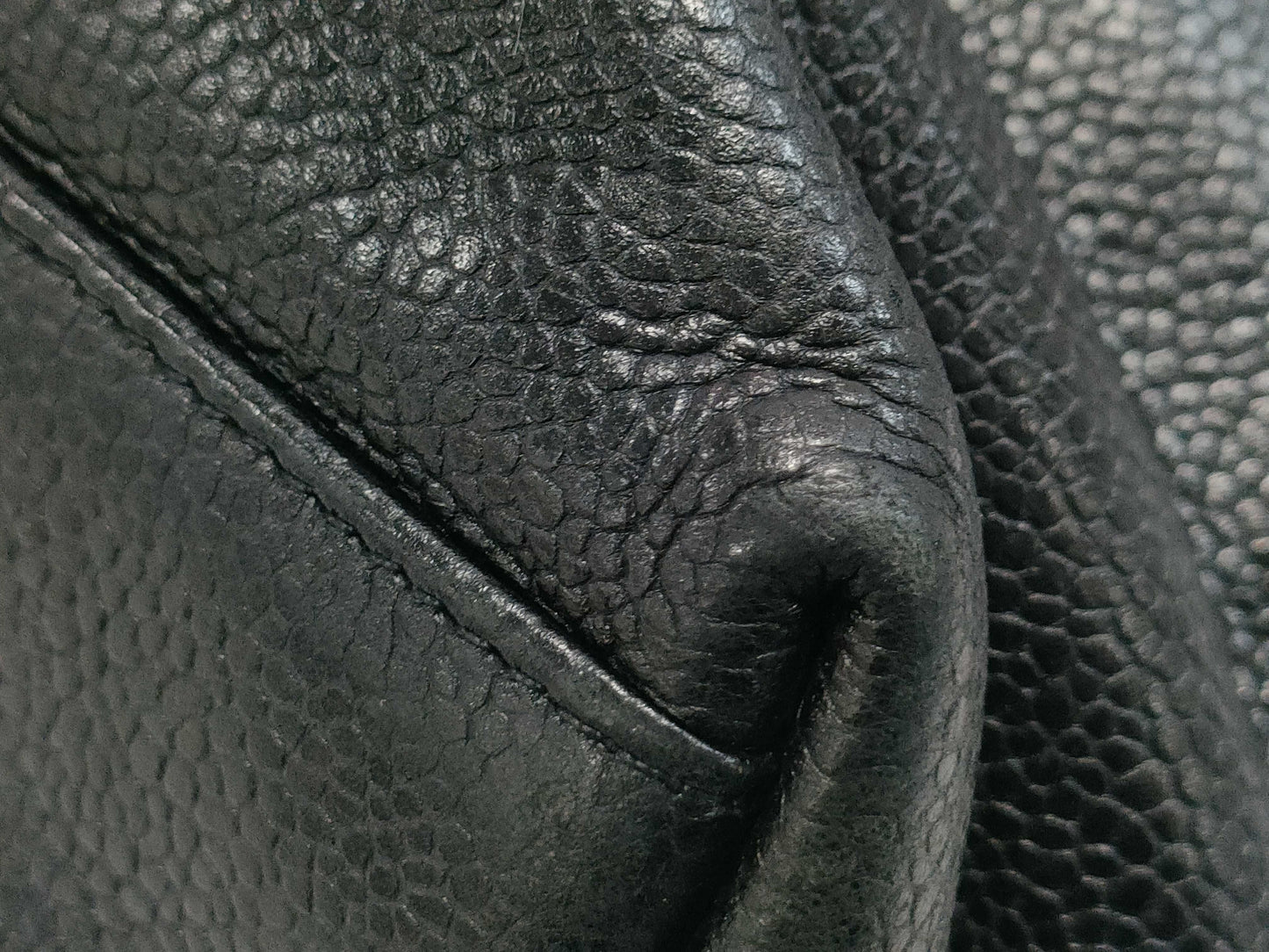 CHANEL Caviar Skin Tote Bag Black Tote Bag