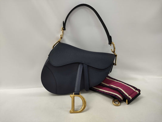 Dior Saddle Shoulder Bag Navy Handbag