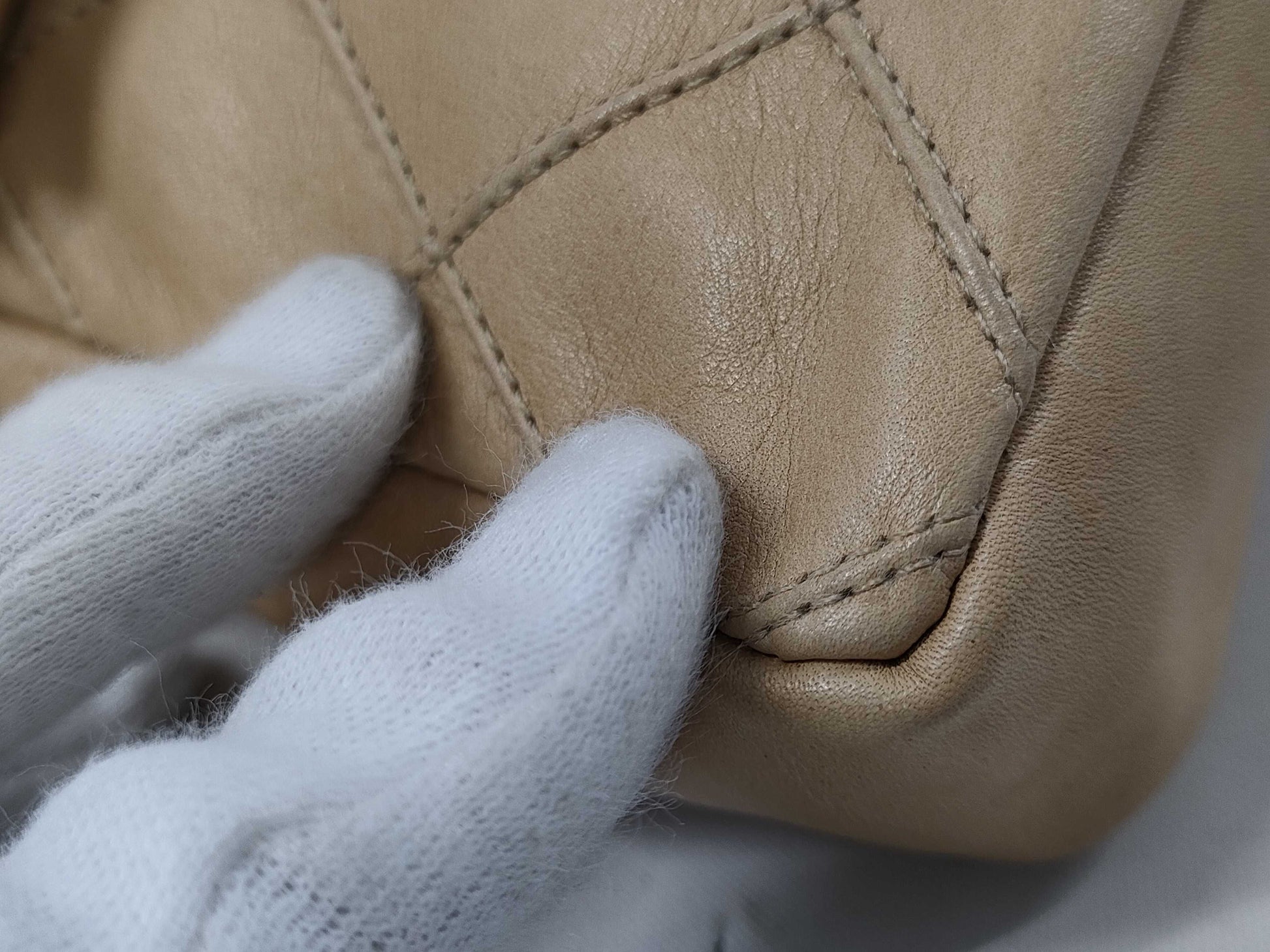 CHANEL Bicolor Waist Pouch Bag, Beige