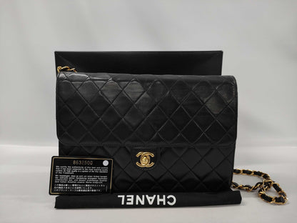 CHANEL Matelasse Shoulder Bag, Black