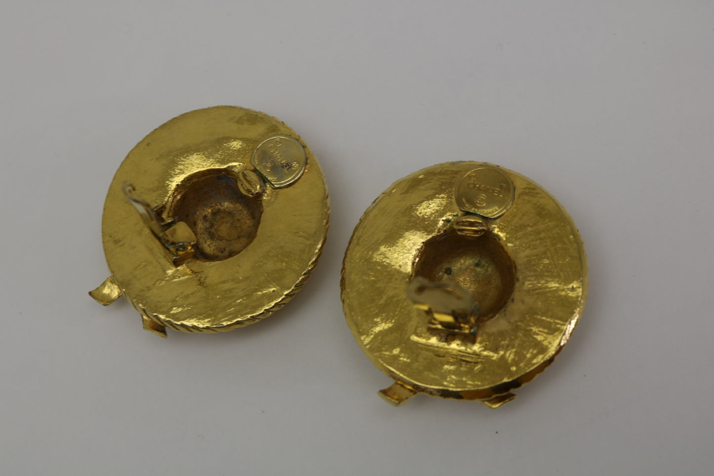 CHANEL straw hat earrings