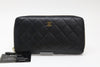 CHANEL Caviar Skin Coco Mark Zippy Wallet