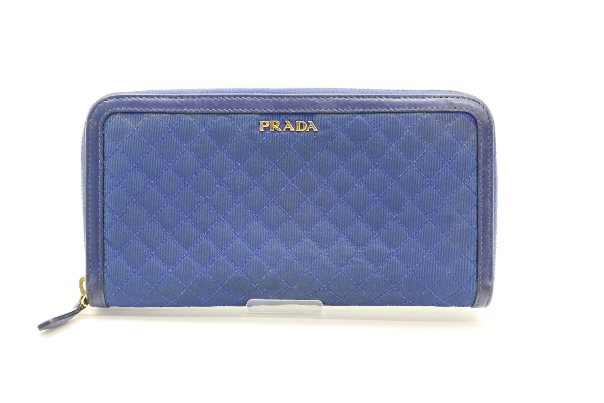 PRADA Quilted Round Zip Long Wallet