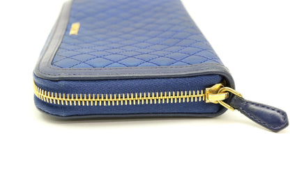 PRADA Quilted Round Zip Long Wallet