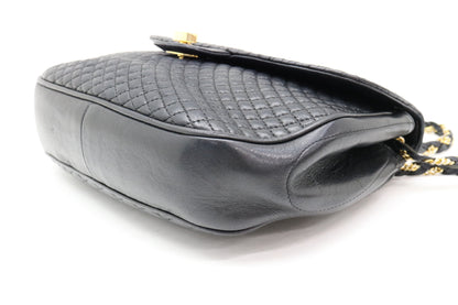 BALLY Quilted Leather Turnlock Shoulder Bag