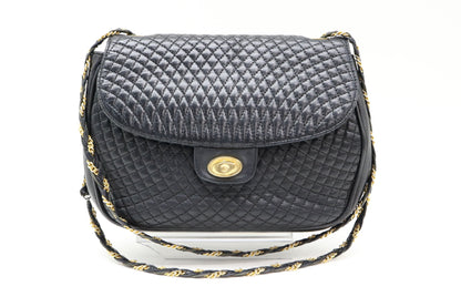 BALLY Quilted Leather Turnlock Shoulder Bag