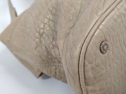 BVLGARI Leoni Leather 2-Way Handbag Brown