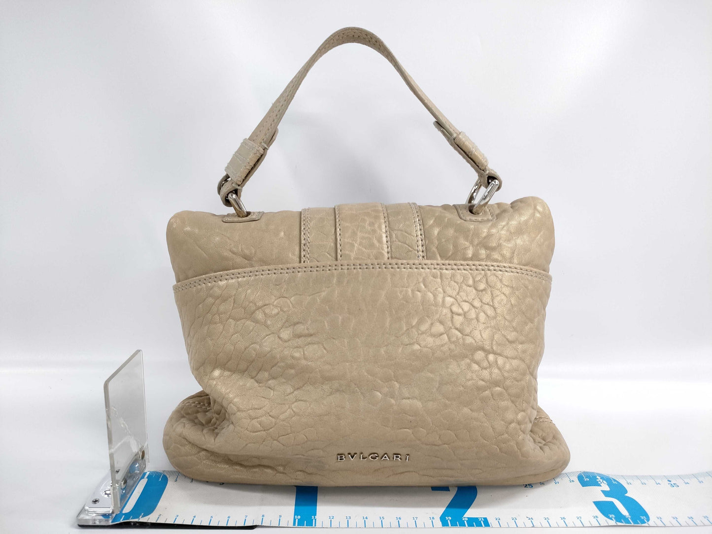 BVLGARI Leoni Leather 2-Way Handbag Brown