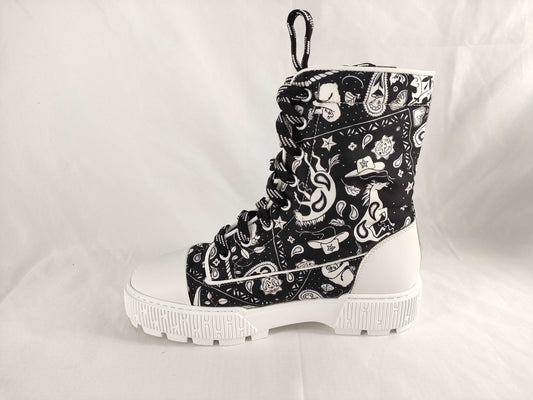 HERMES H241173Z Short Boots Fresh Panda with Spare Laces Other Shoes