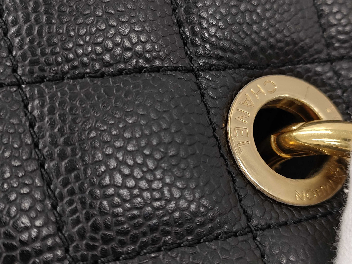 CHANEL Caviar Skin Coco Mark GST Shoulder Bag Tote Bag