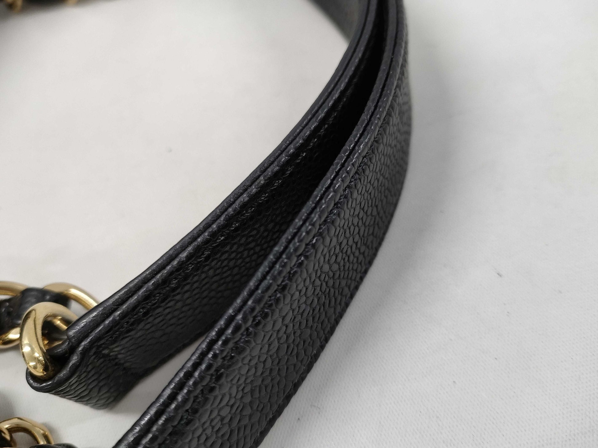 CHANEL Caviar Skin Coco Mark GST Shoulder Bag Tote Bag