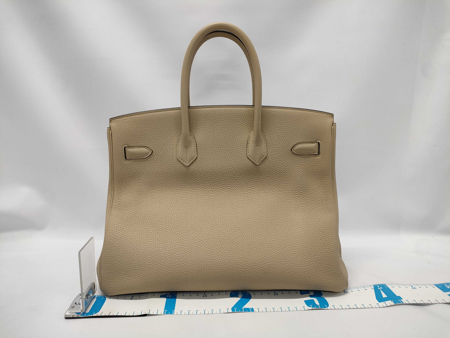 HERMES Birkin 35 Togo Trench Handbag with Silver Hardware and X Stamp