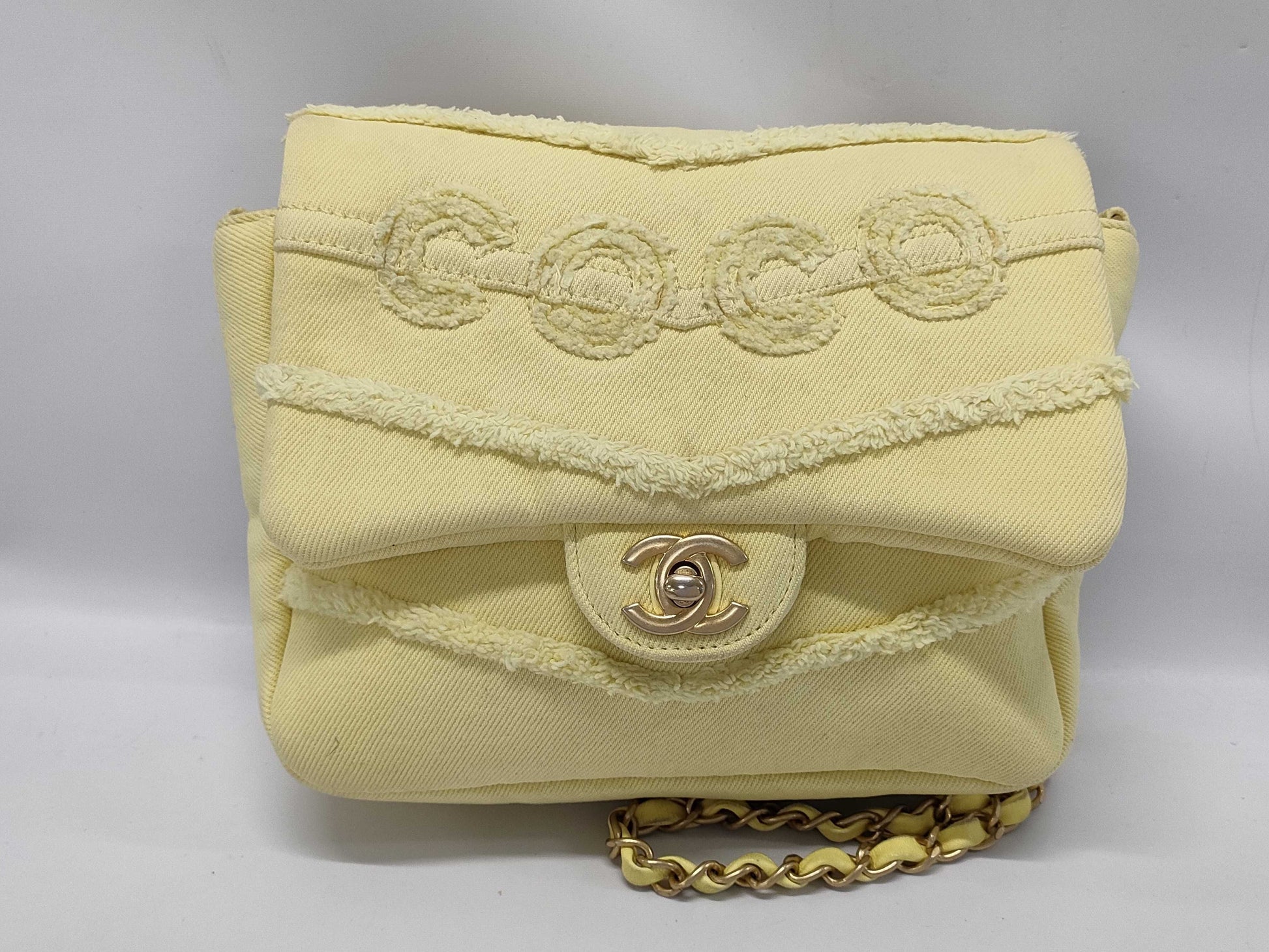 CHANEL Denim COCO Chain Shoulder Bag Seal Shoulder Bag