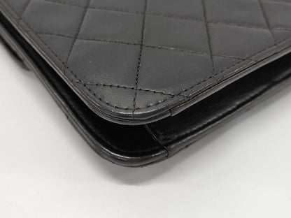 CHANEL Matelasse Lamb Push Lock Chain Shoulder Bag with Seal