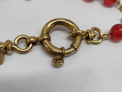 CHANEL Color Stone Long Necklace Necklace