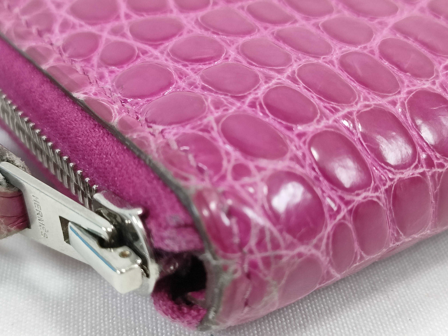 HERMES Azap Long Crocodile R-stamped Wallet