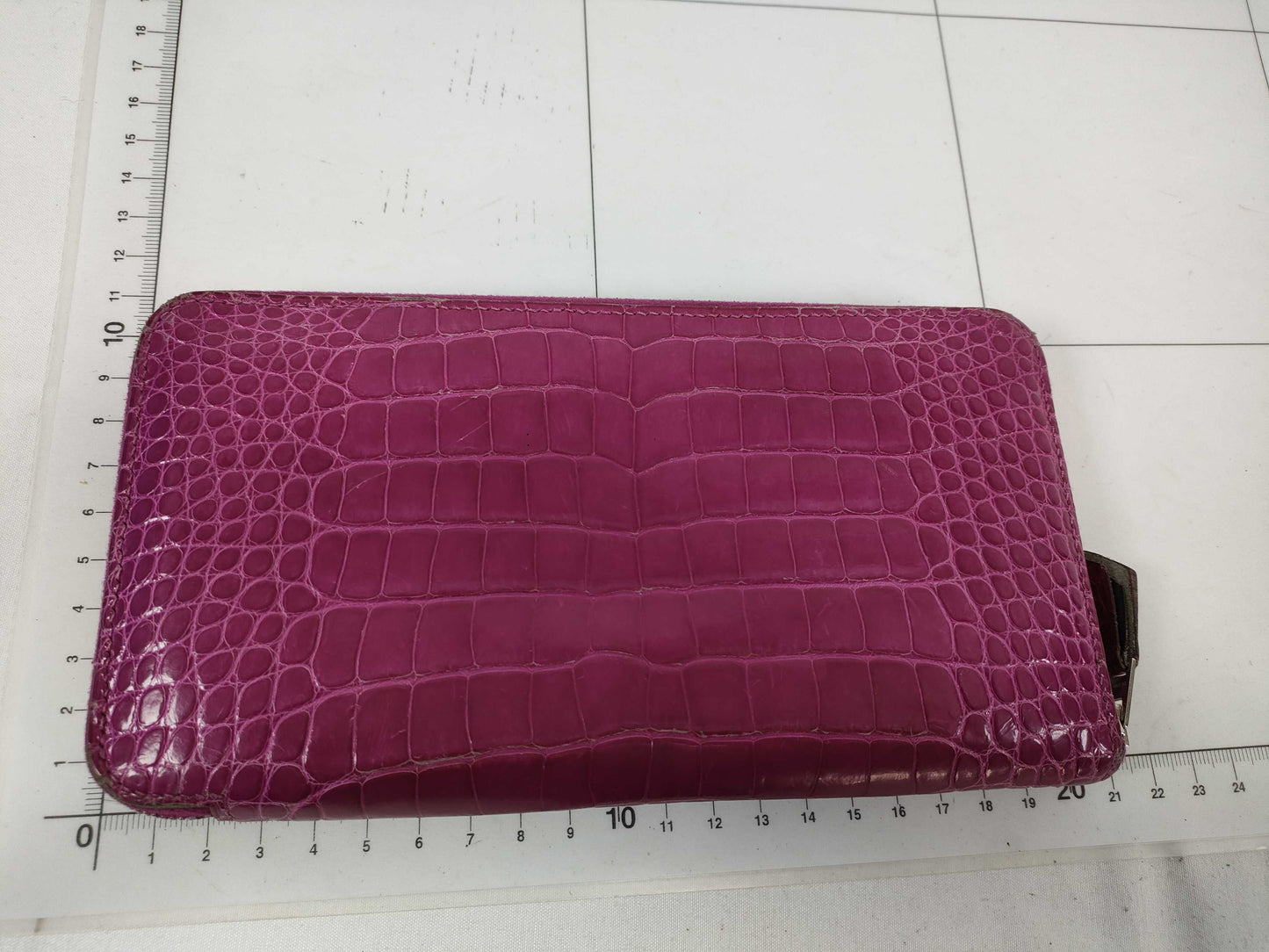 HERMES Azap Long Crocodile R-stamped Wallet