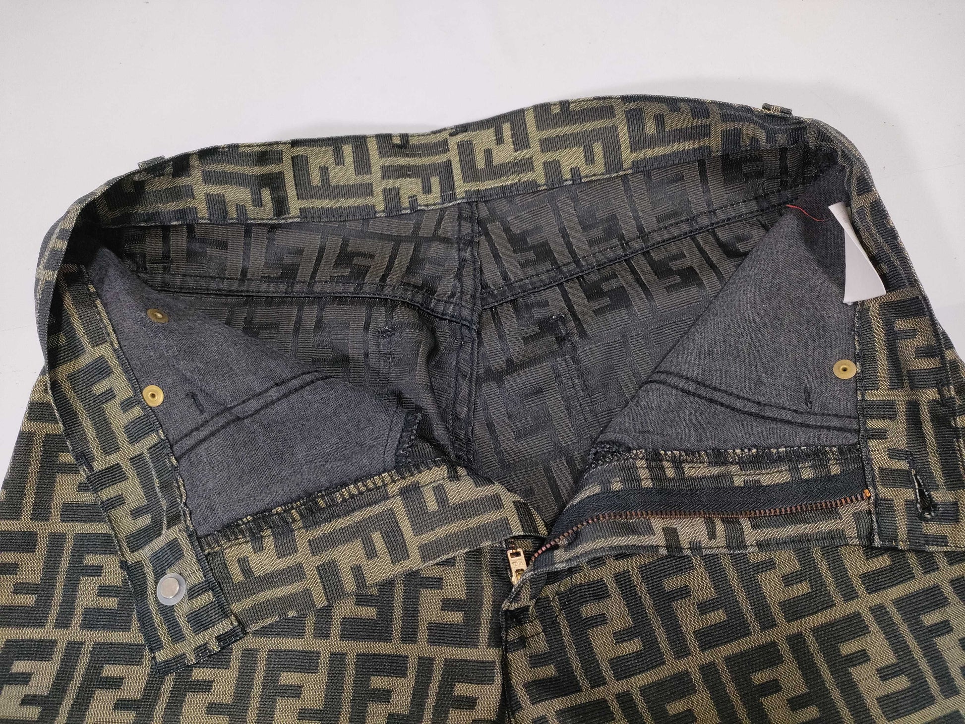 FENDI Zucca pattern pants, brown