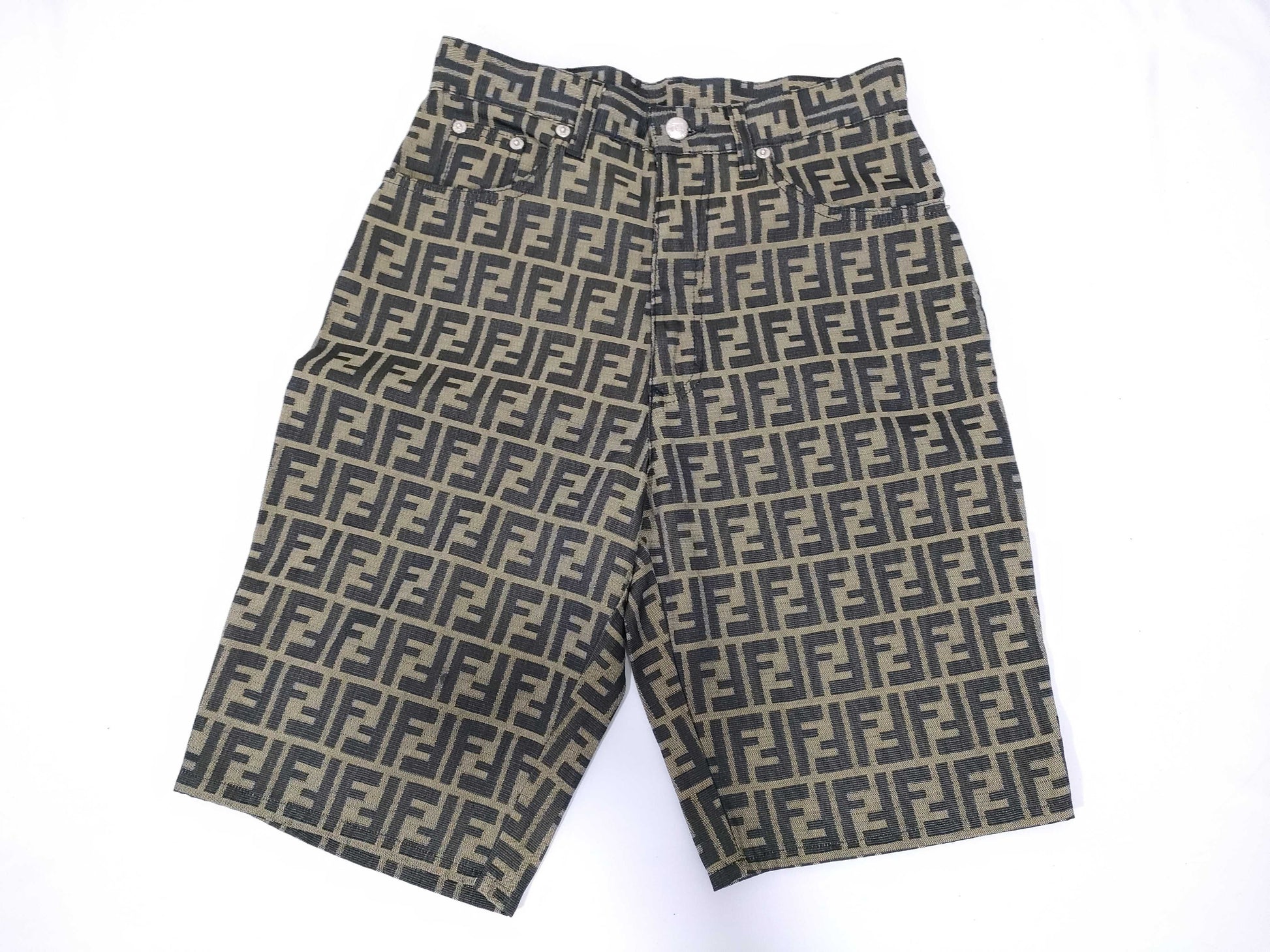 FENDI Zucca pattern pants, brown