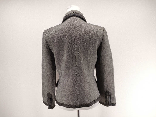 Dior tweed jacket Christian Dior leather jacket