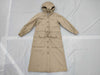 Yves Saint Laurent Hooded Quilted Trench Coat, Long, Size S