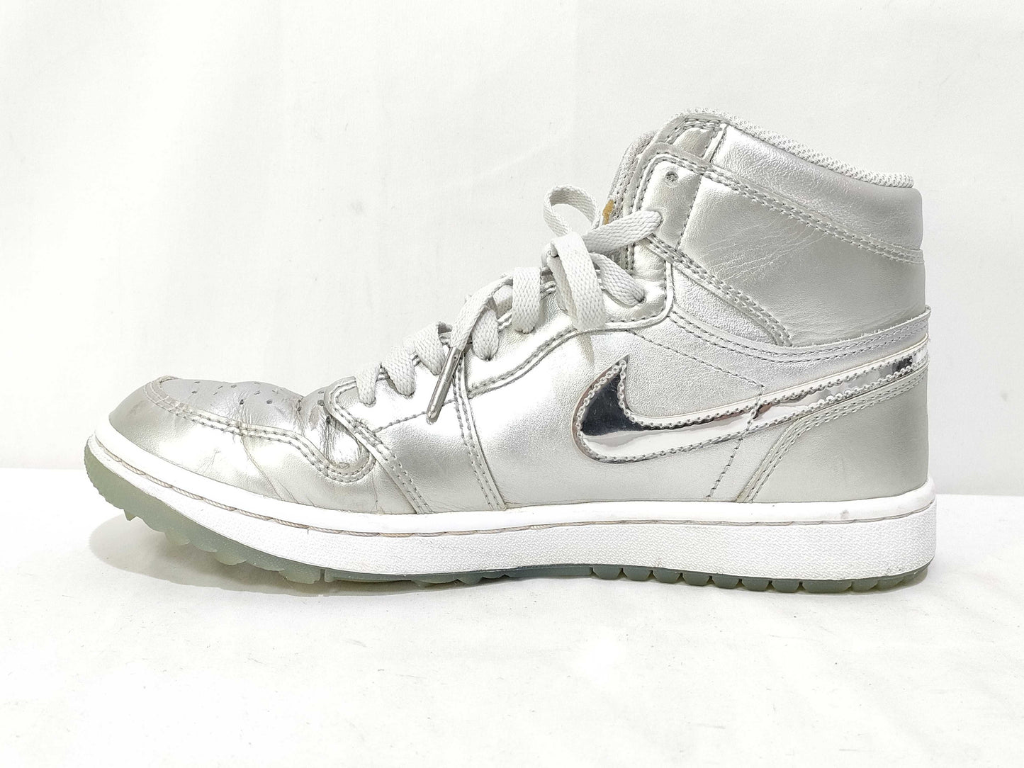 NIKE NIKE high-top sneakers silver sneakers