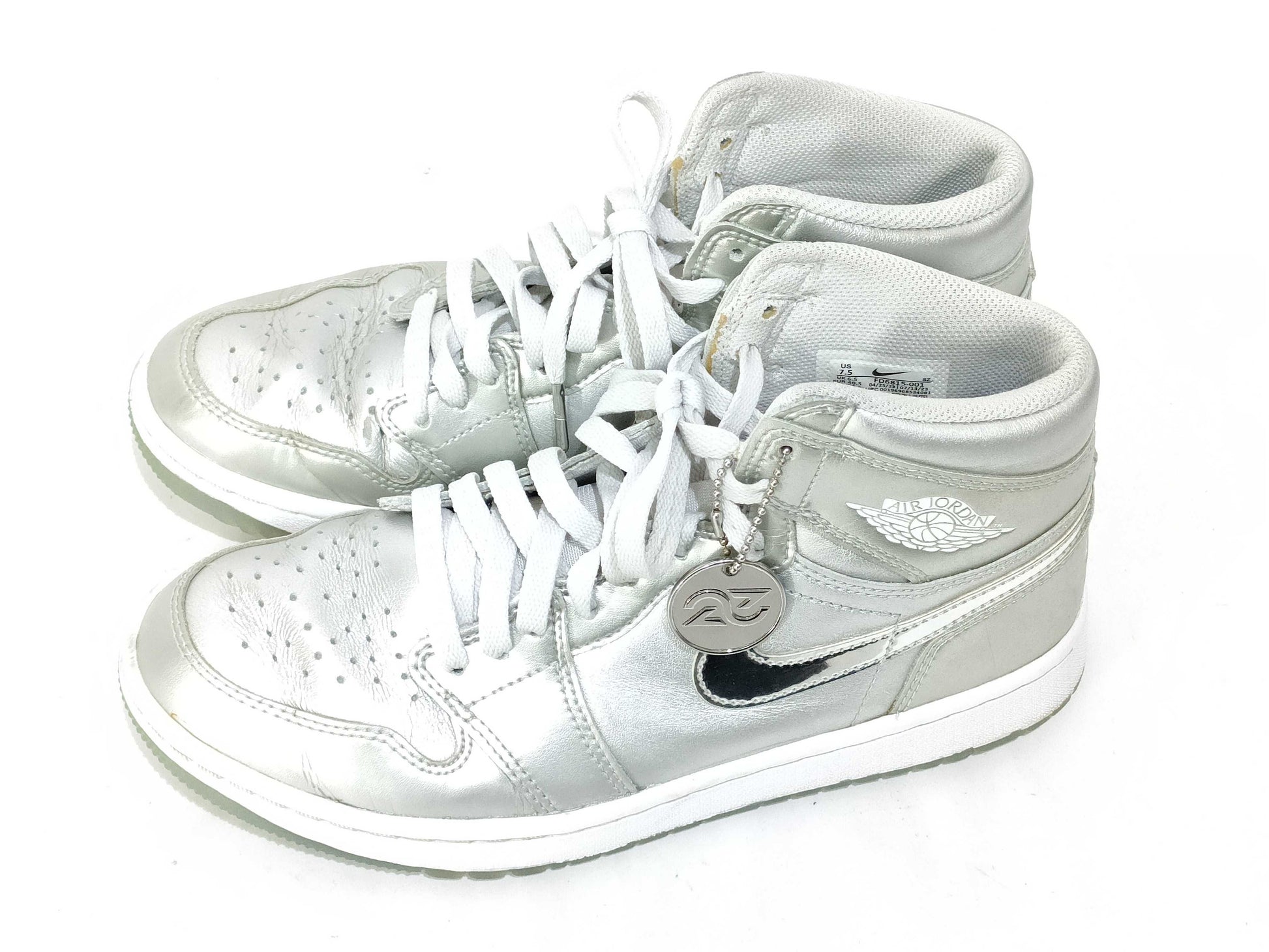 NIKE NIKE high-top sneakers silver sneakers
