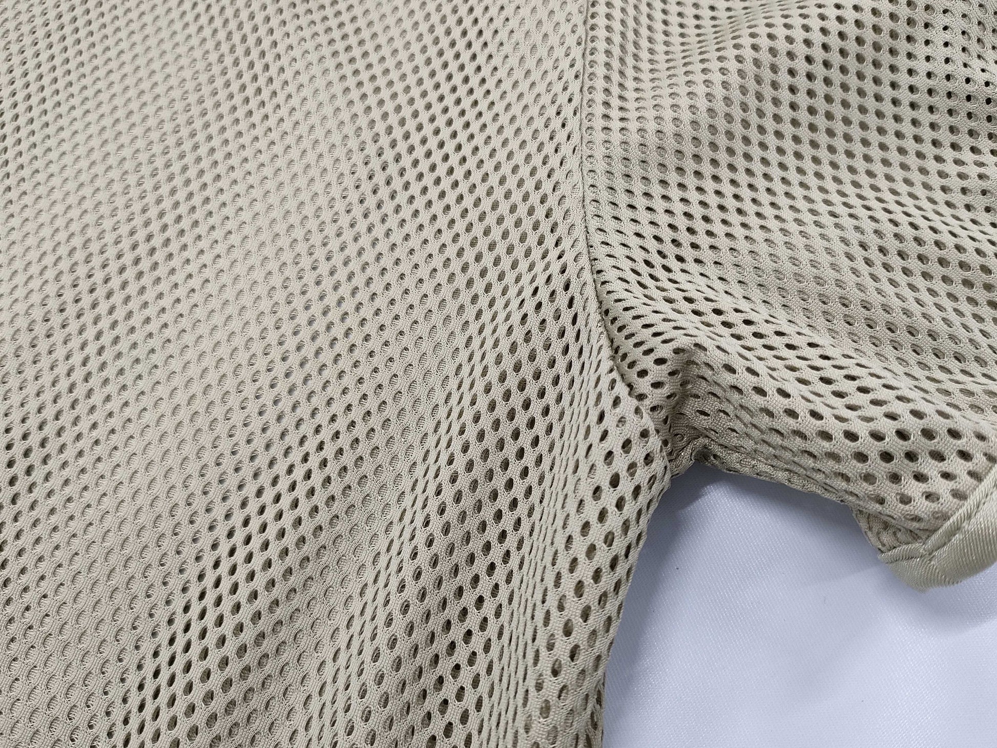 CHANEL CHANEL Short Sleeve Mesh Top Khaki Size 38 Tops