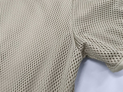 CHANEL CHANEL Short Sleeve Mesh Top Khaki Size 38 Tops