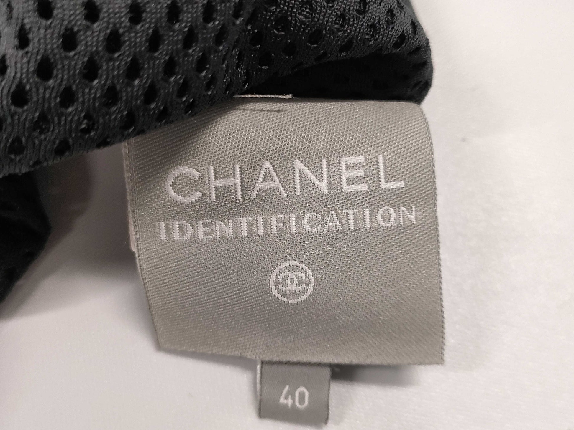 CHANEL CHANEL Mesh Tank Top Navy Size 40 Tops