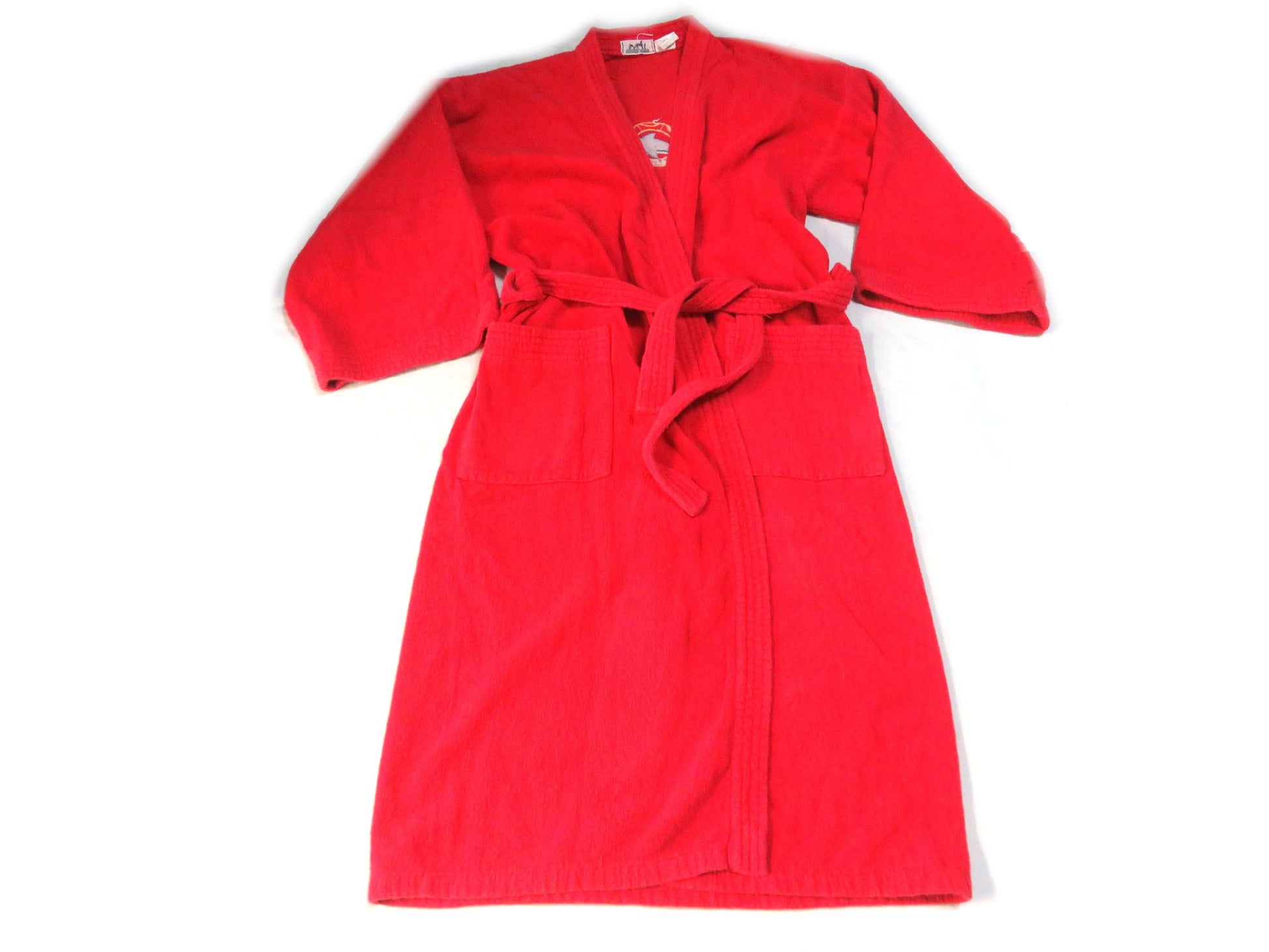HERMES Hermes Bathrobe Red Other Apparel