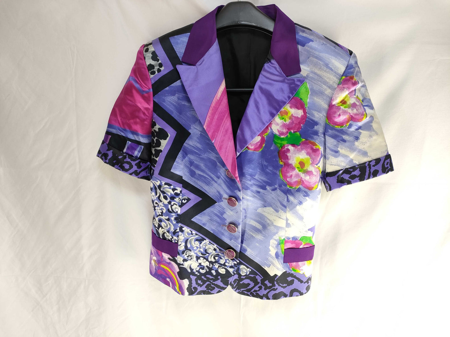 VERSACE Gianni Versace Short Sleeve Jacket Purple Jacket