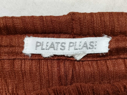 PLEATS PLEASE ISSEY MIYAKE Pleats Please Pants, Size M, Brick Red