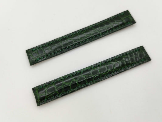 Green leather belt, unisex