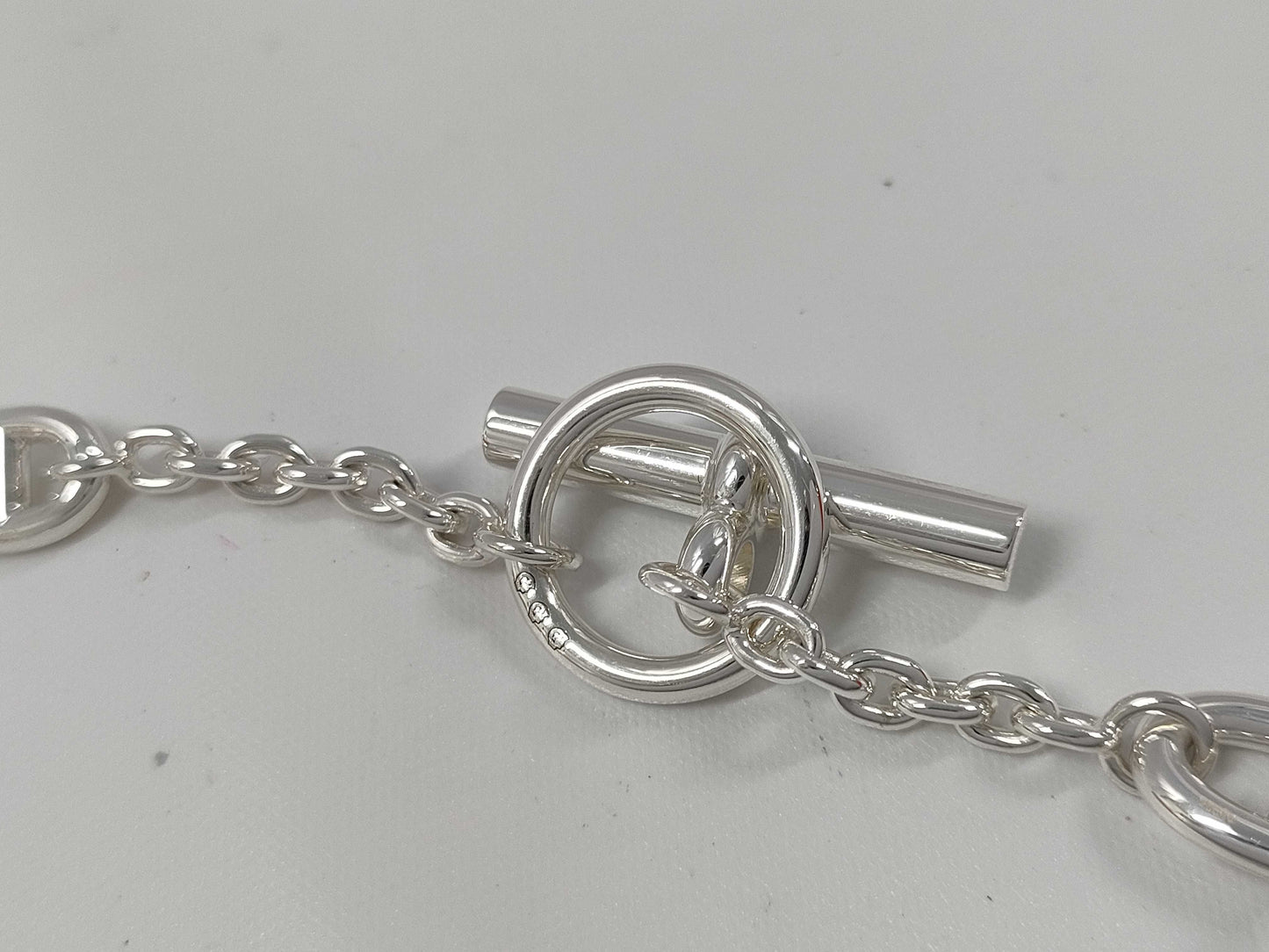 HERMES Farandole 120 Silver Necklace 94C220361 Chaine d'Ancre Necklace