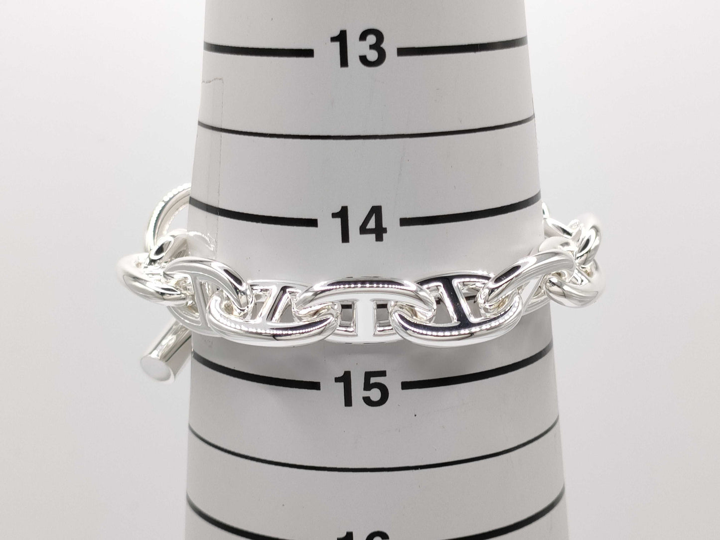 HERMES Chaine d'Ancre MM Silver Bracelet, 15 Links, 25D207514, Bracelet/Bangle