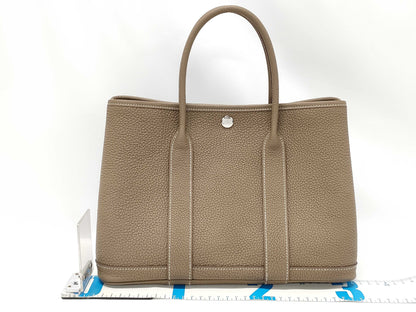 HERMES Garden Party 30 TPM Negonda Etoupe K Stamped Tote Bag