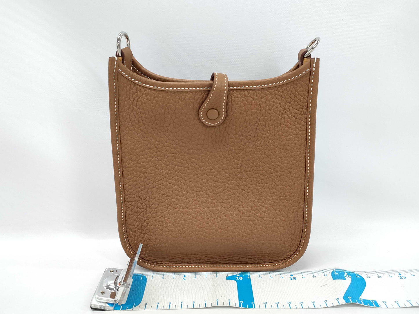 HERMES Mini Evelyne Amazone 16 TPM Shoulder Bag in Gold with Silver Hardware and K Stamp