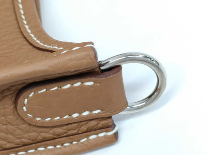 HERMES Mini Evelyne Amazone 16 TPM Shoulder Bag in Gold with Silver Hardware and K Stamp