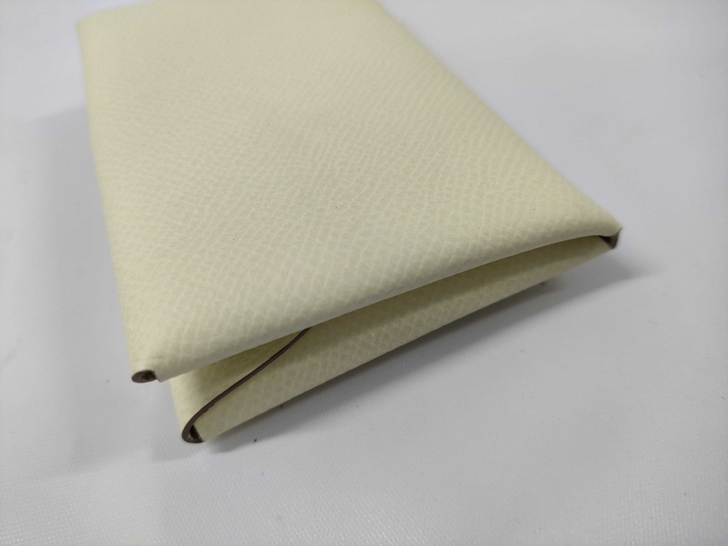 HERMES Calvi Duo Jaune Milton W Stamp Card Case/Pass Case/Business Card Holder