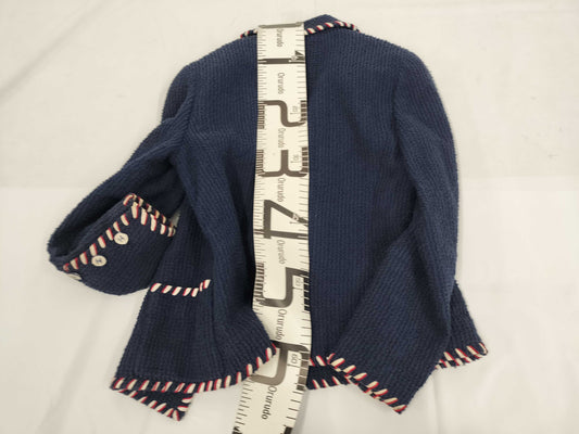 CHANEL Tweed Jacket Navy Size 38 Jacket