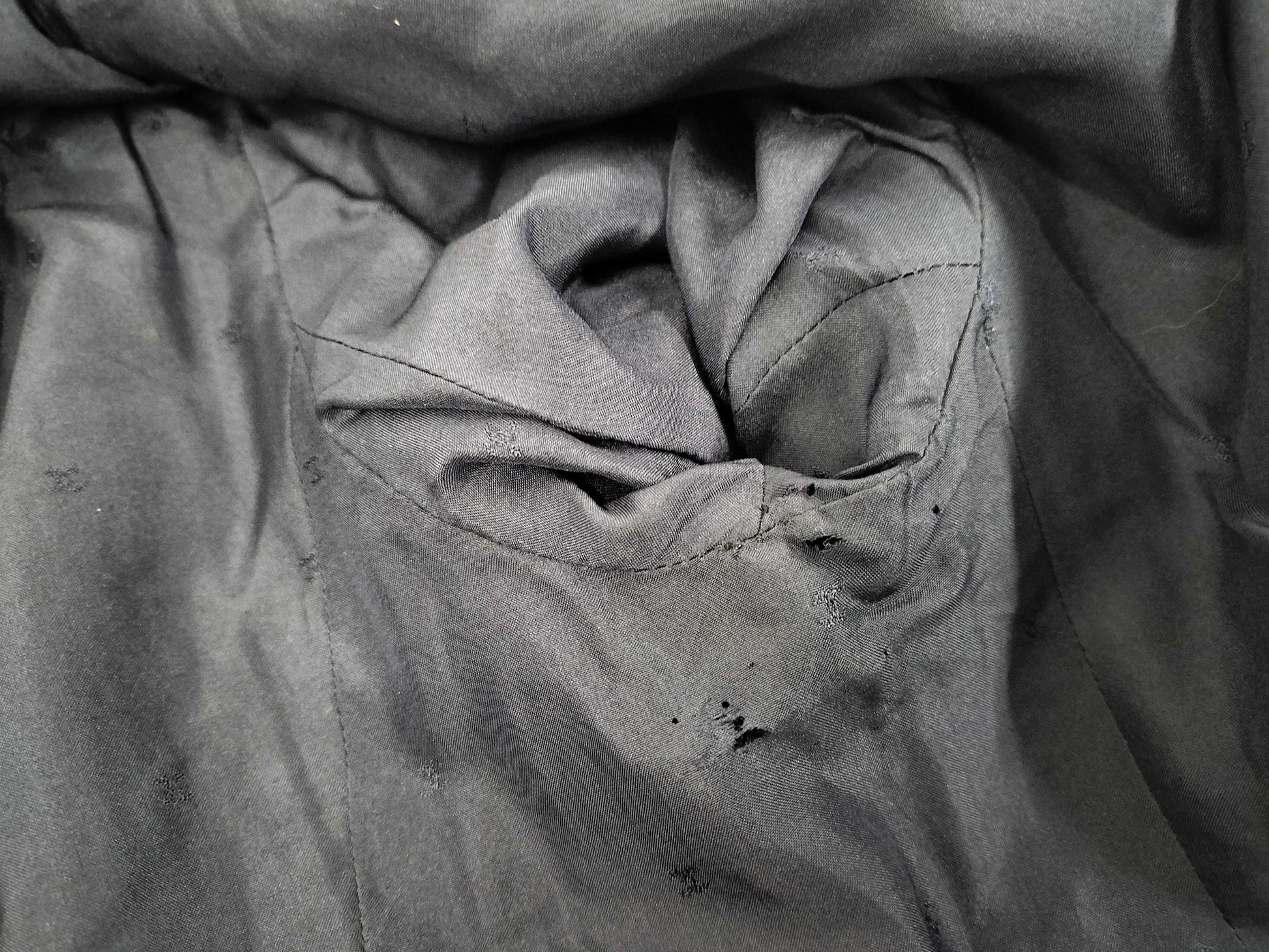 CHANEL Tweed Jacket Navy Size 38 Jacket