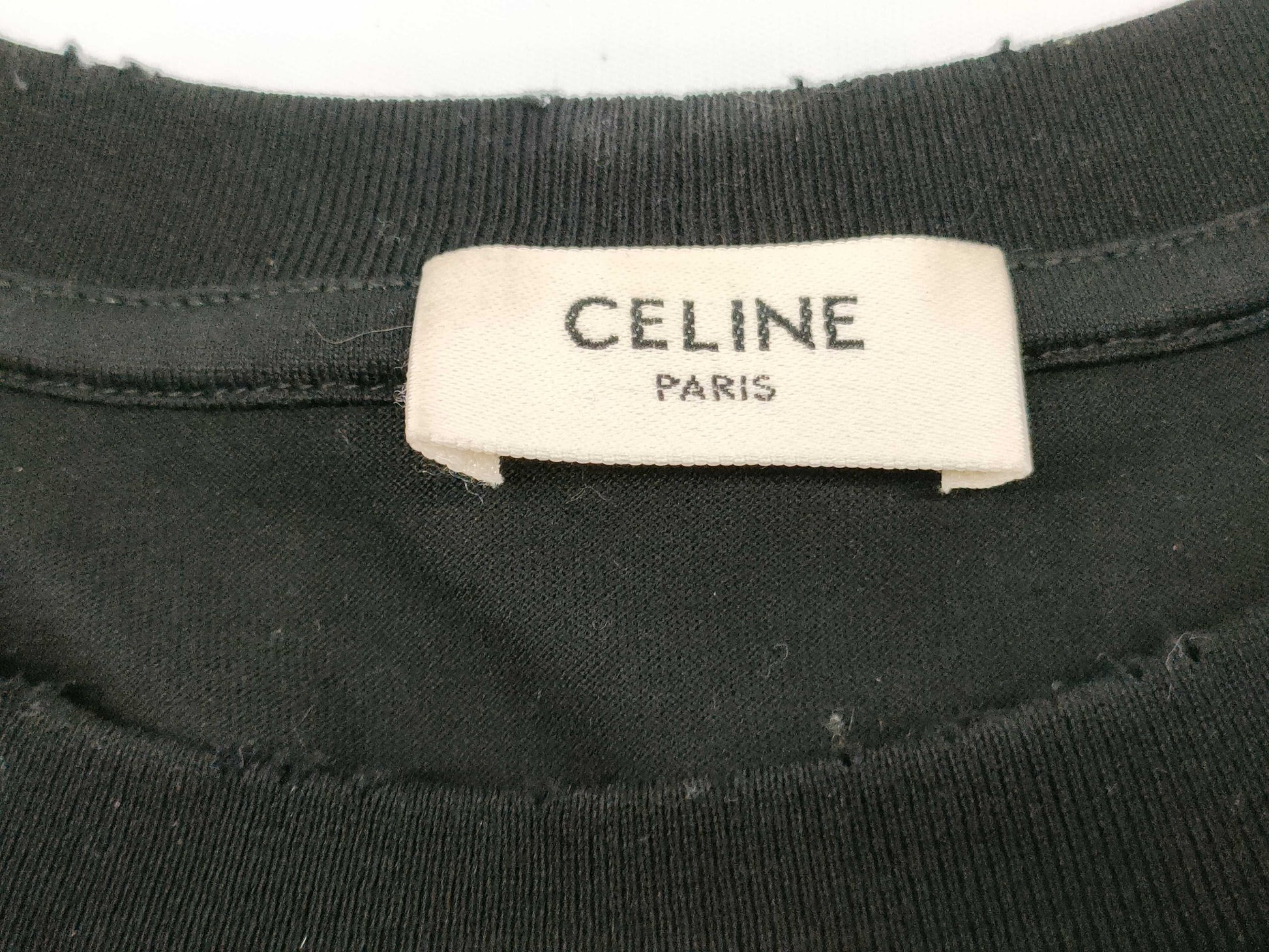 CELINE 24SS Printed Logo Graphic T-Shirt Black Size M T-Shirt